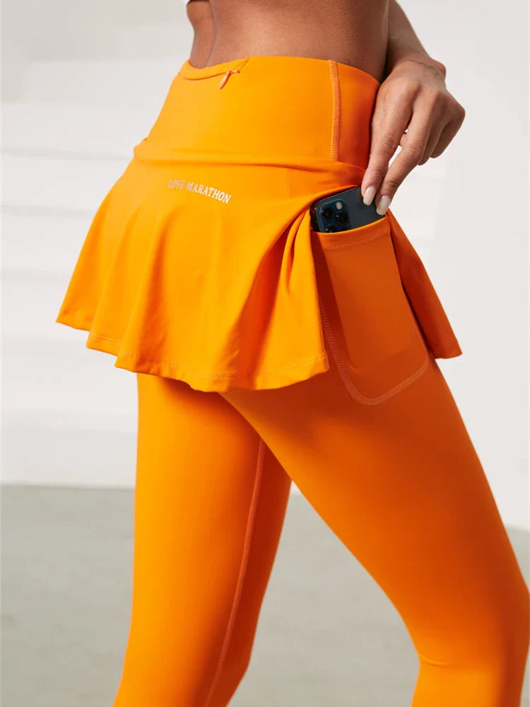 Women High Waist Skirt Leggings