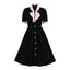 Robe de fête rétro en maille brodée élégante des années 1950