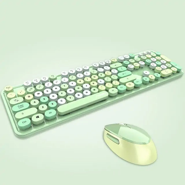 Ensemble de clavier sans fil à touches rondes