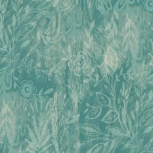 Shadows Light Teal Affinity Cotton Fabric - 44"/45" Per Yard