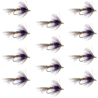 Purple Shakey Bealy Fall Soft Hackle Wet Fly - 1 Dozen Flies Size 10