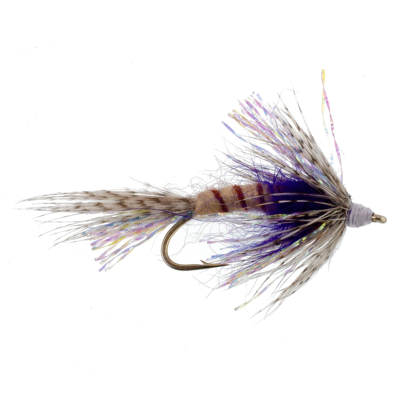 3 Pack Purple Shakey Bealy Fall Soft Hackle Wet Fly - Size 10