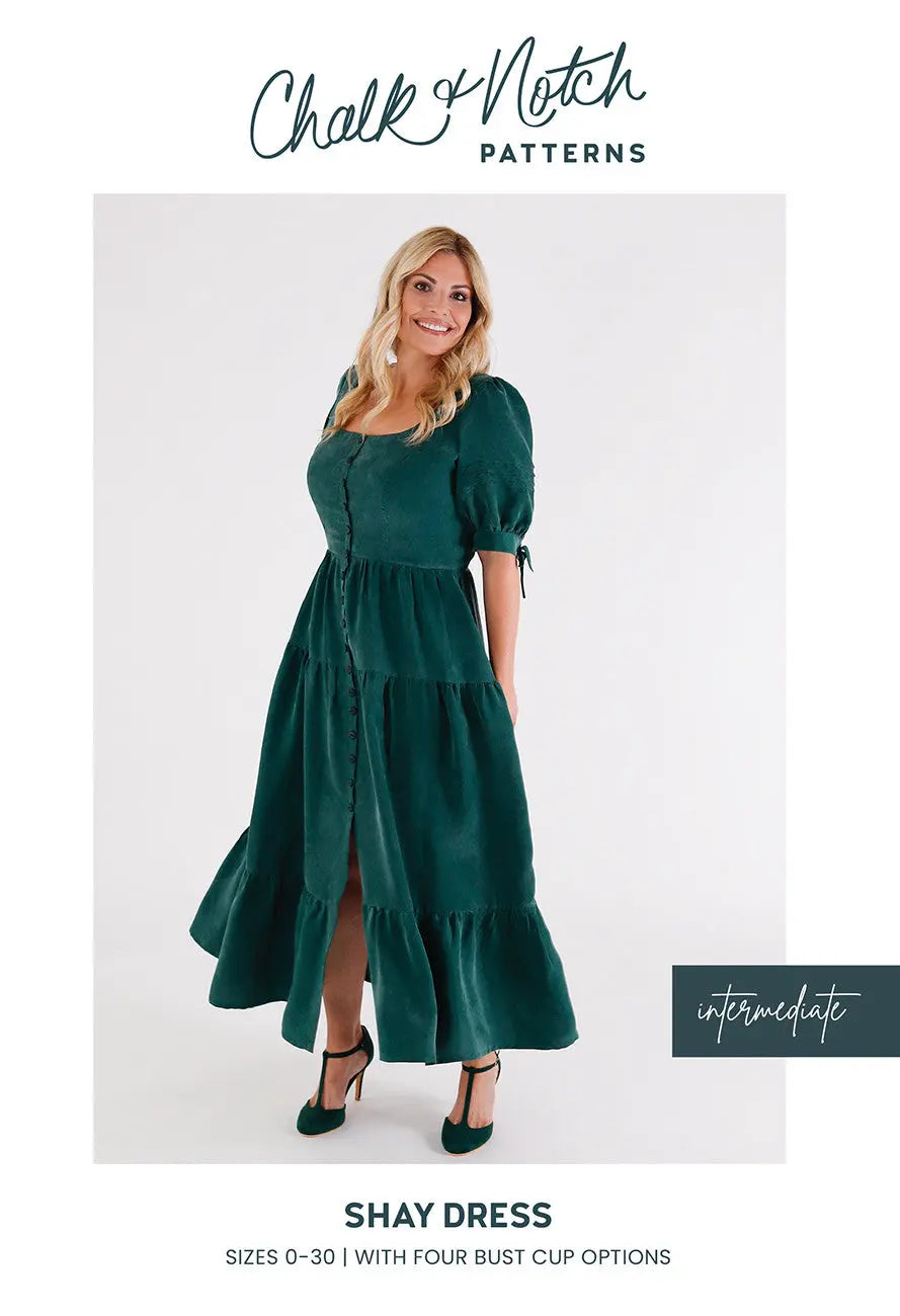 Patron de couture de robe maxi imprimée Shay