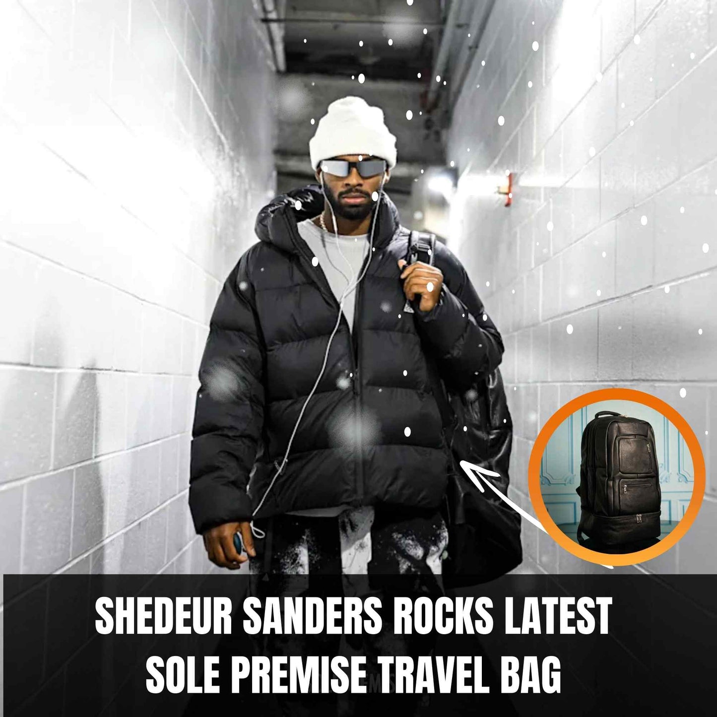 Sac à dos de voyage en cuir noir - Édition limitée