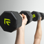 Premium Octo Rubber Dumbbell - Individual Unit - Korvel