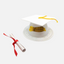 Graduation Cap Cake Topper with Diploma - Various Colors