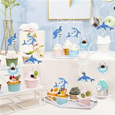 Kit de Fiesta de Tiburón de 41 Piezas para Celebraciones