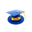 3.5" Graduation Cap Cake Topper - 24 Count in 7 Colors