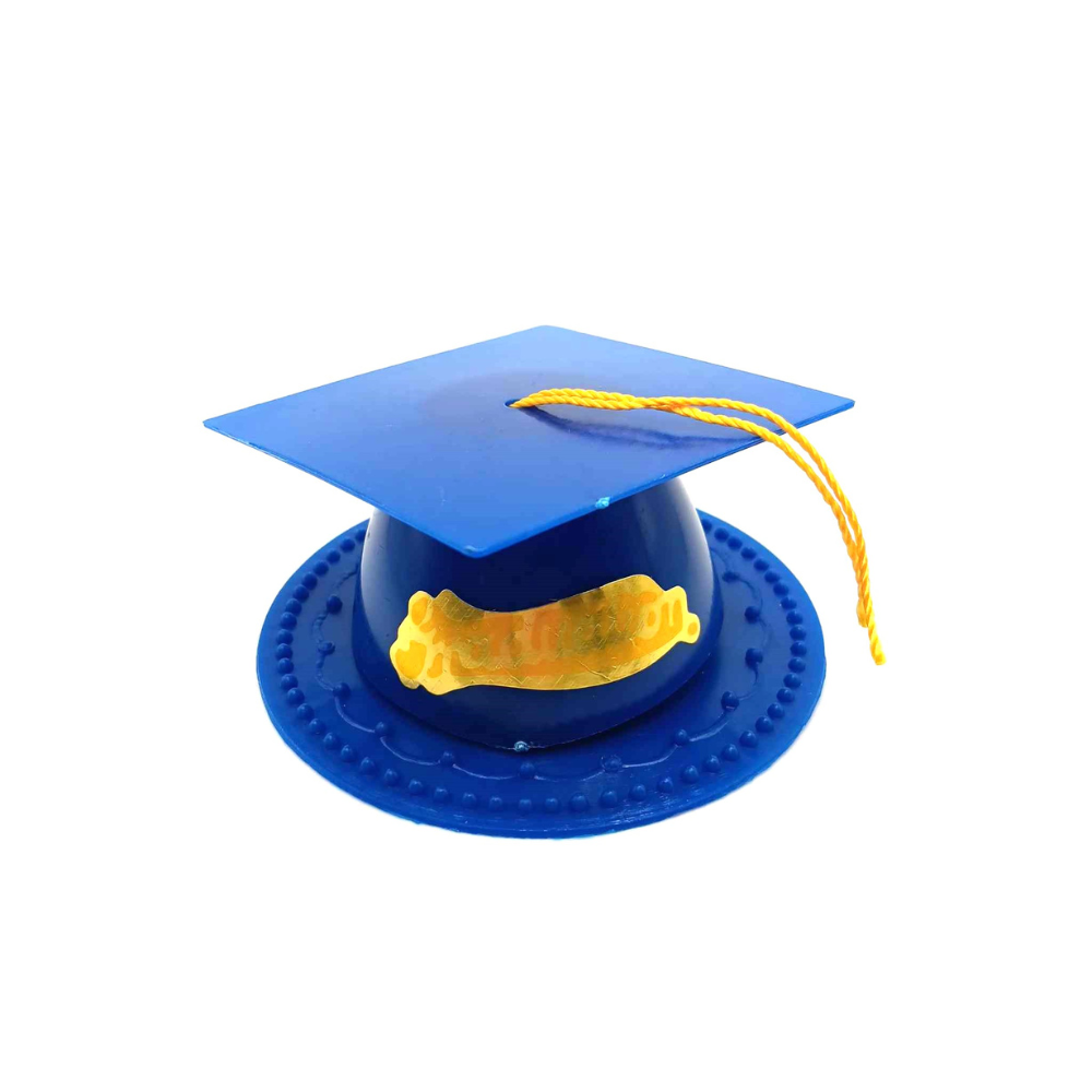 3.5" Graduation Cap Cake Topper - 24 Count in 7 Colors