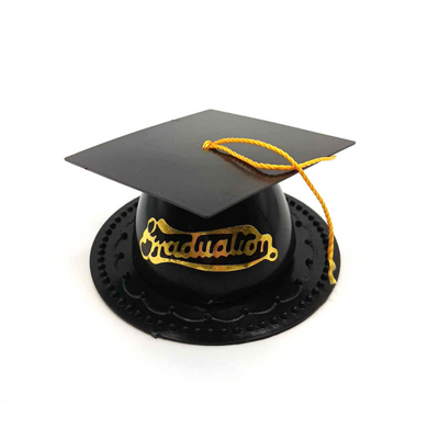 3.5" Graduation Cap Cake Topper - 24 Count in 7 Colors