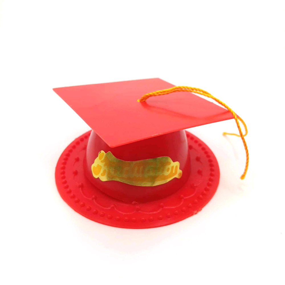 3.5" Graduation Cap Cake Topper - 24 Count in 7 Colors