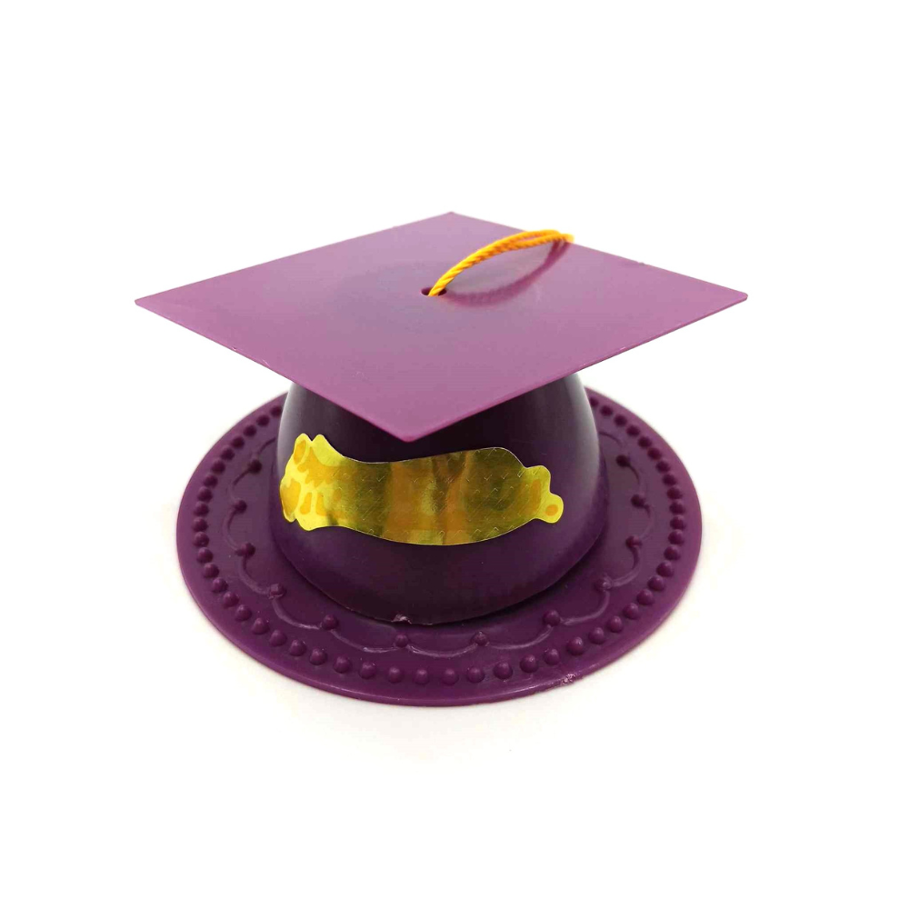 3.5" Graduation Cap Cake Topper - 24 Count in 7 Colors