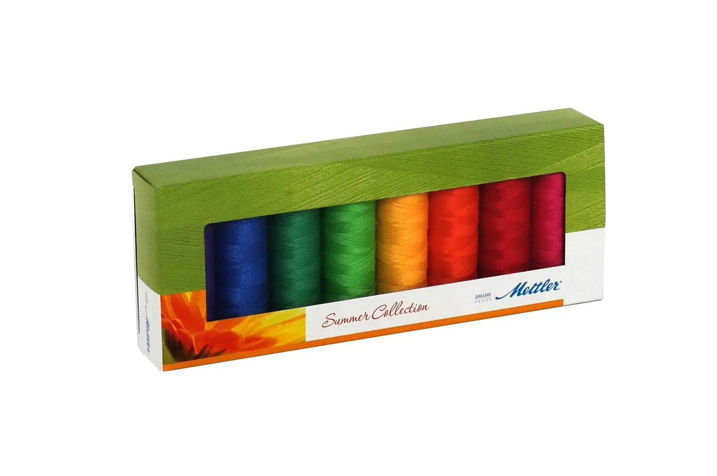 Silk Finish Cotton Thread Set - 8 Spools in Summer Colors