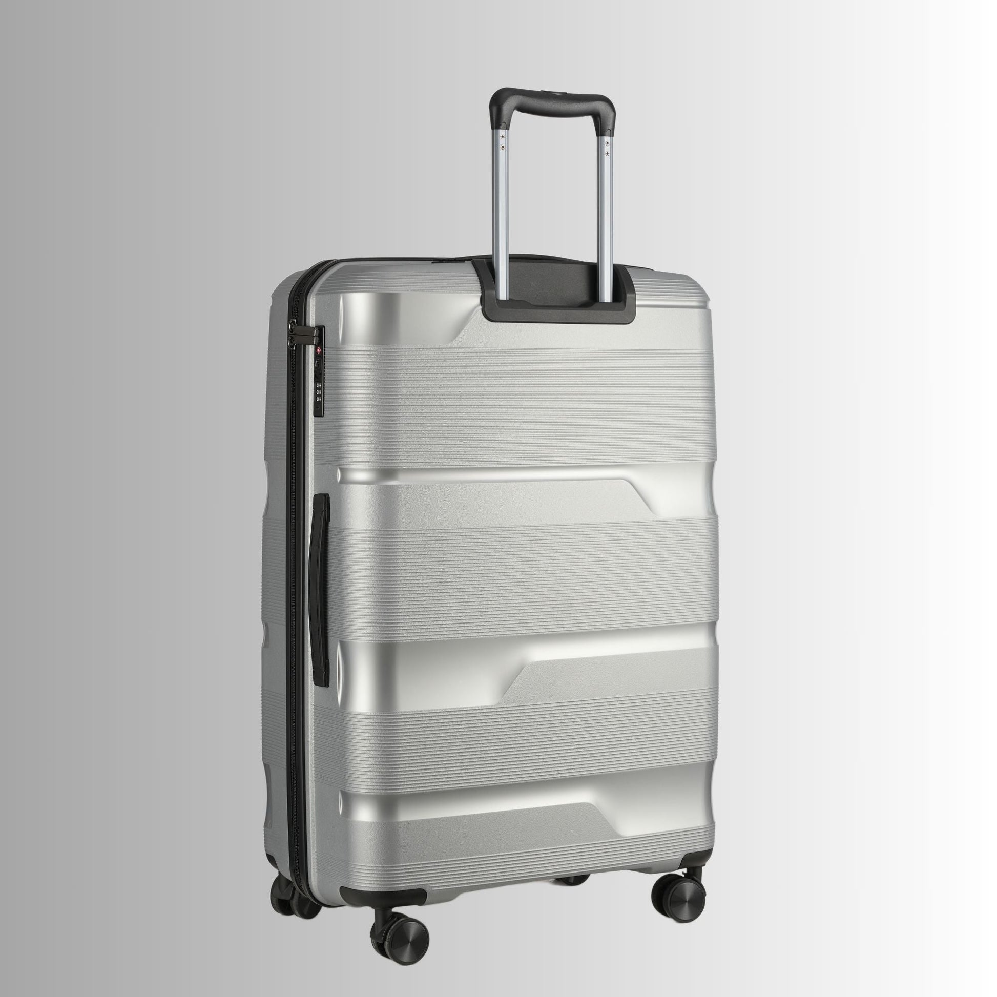 28-Inch Premium Silver Hardcase Spinner Luggage with TSA Lock - Korvel