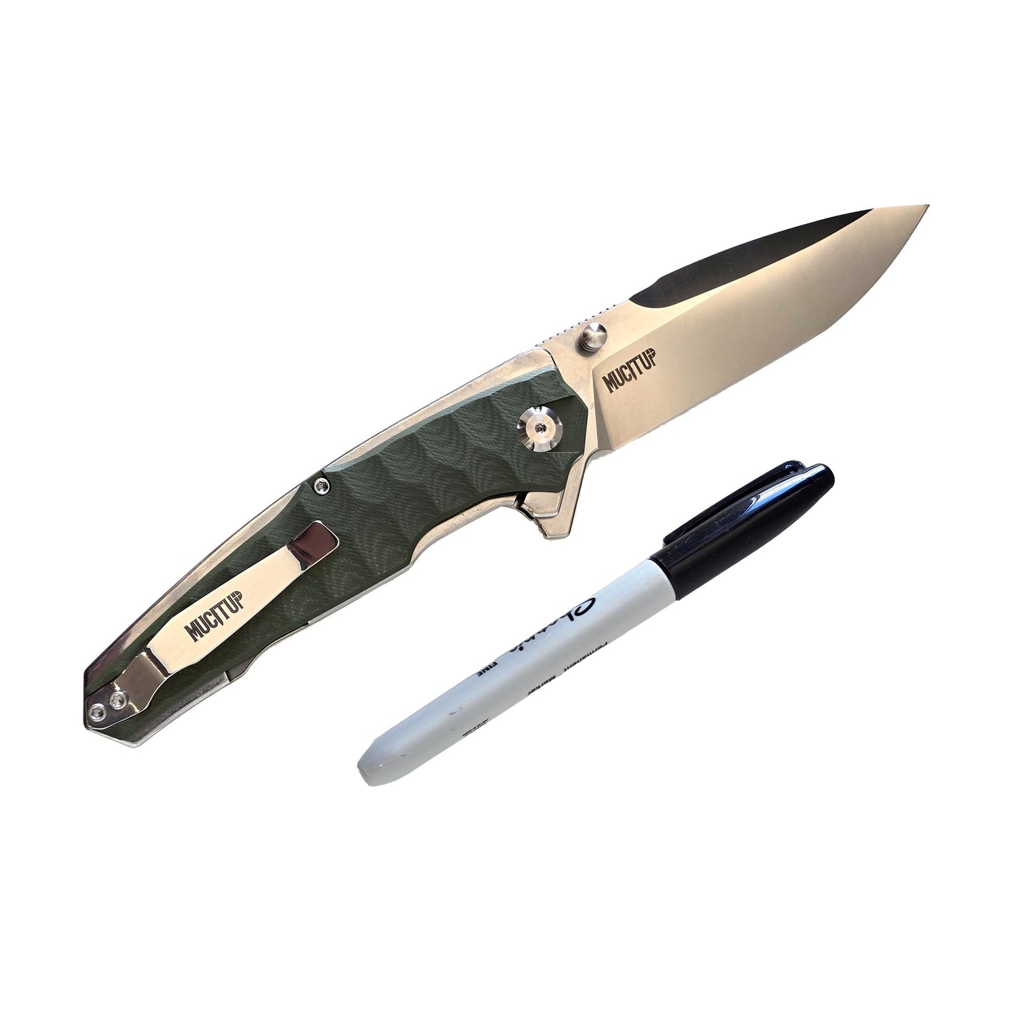 MUCITUP APEX 2 - D2 Steel Folding Knife with G10 Handle