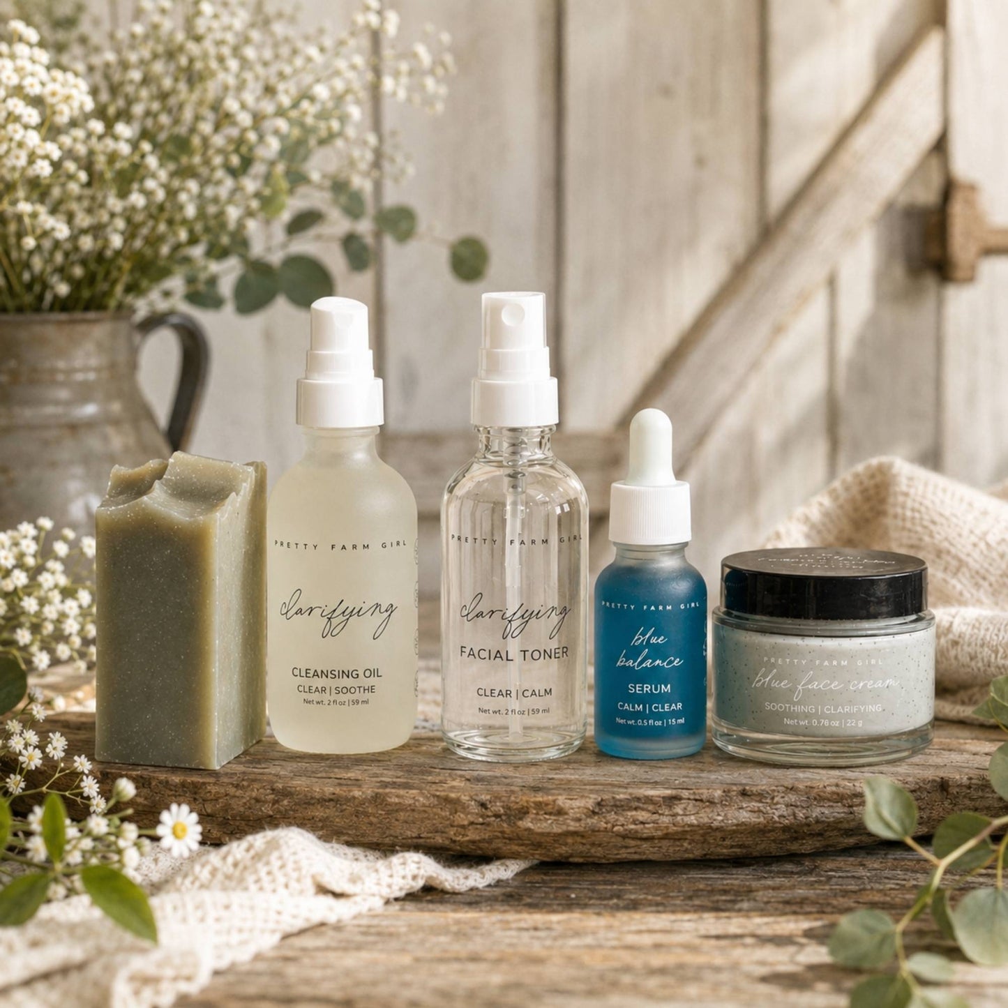 Kit de routine de soins de la peau contre les rougeurs premium