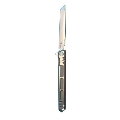 Couteau pliant de luxe avec lame en acier M390 et manche en titane
