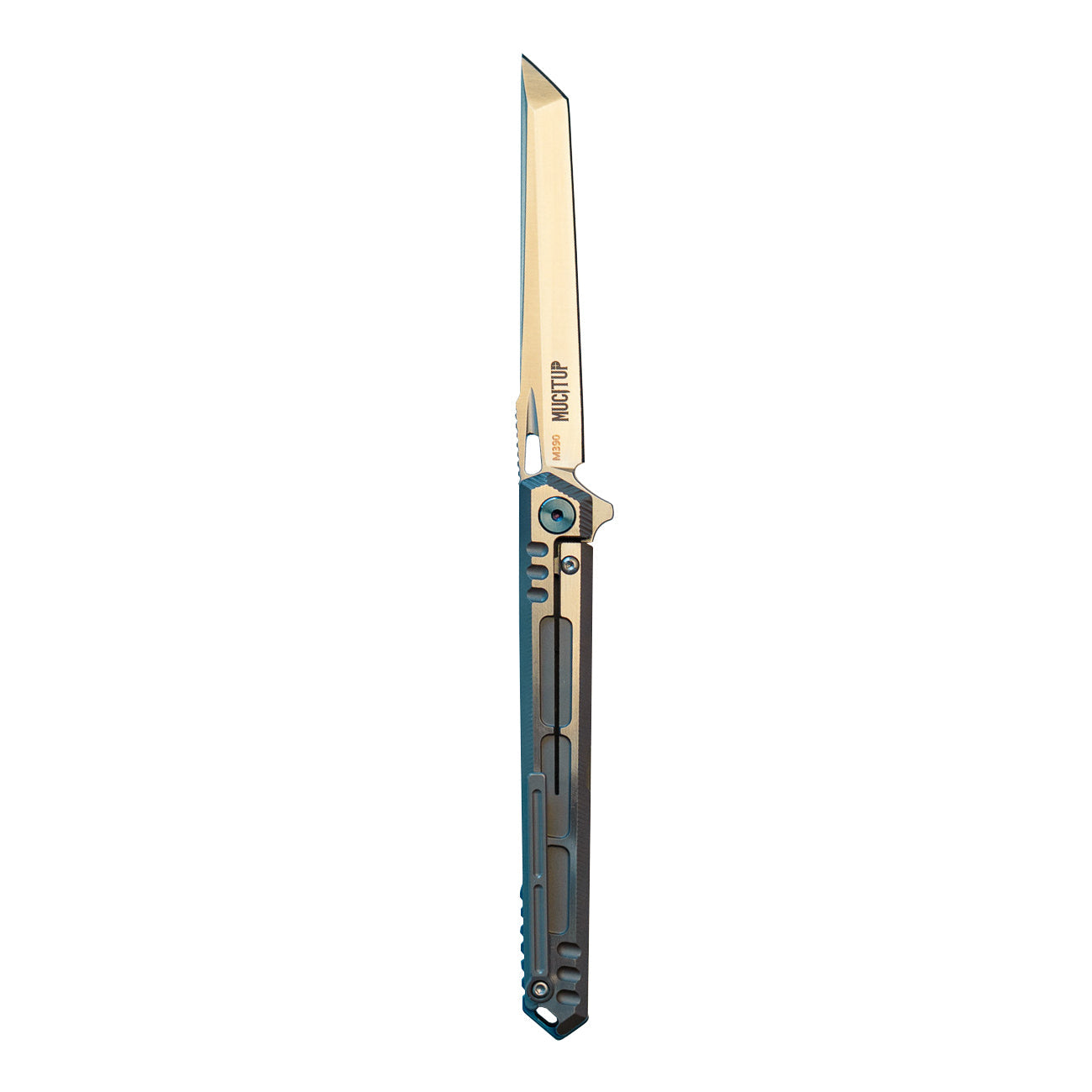 Cuchillo Plegable de Lujo con Hoja de Acero M390 y Mango de Titanio