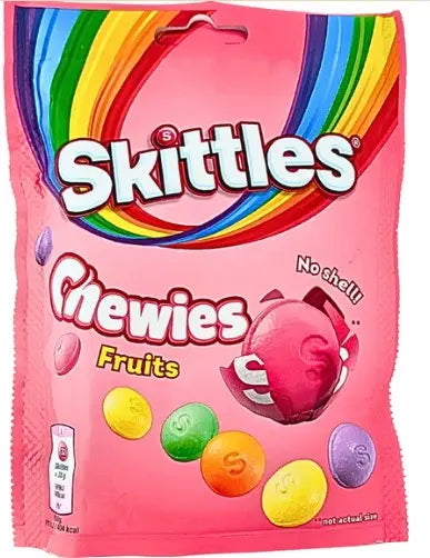 Skittles Chewies (No Shell) 137g | Soft & Fruity Candy