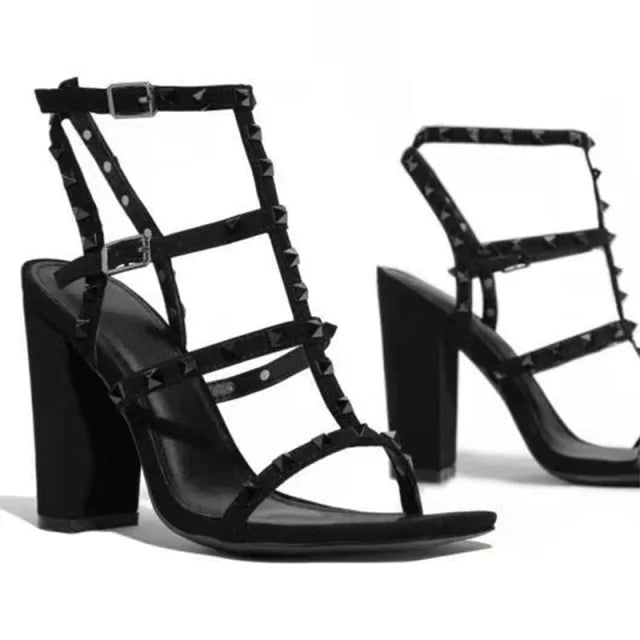 Tacones de Cadena de Cristal - Calzado Elegante y Sofisticado
