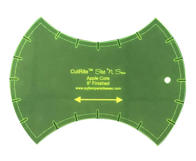 Slit N Sew Apple Core Template - 9 Inch Finished