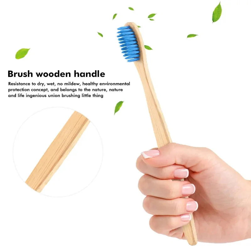 Brosse à dents en bambou naturel avec poils doux