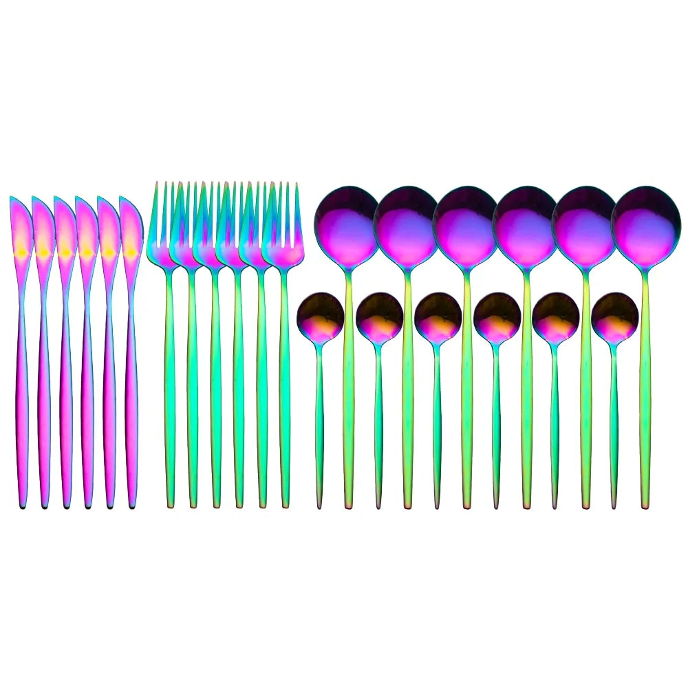 24 Pieces Luxury Cutlery Set for Elegant Dining