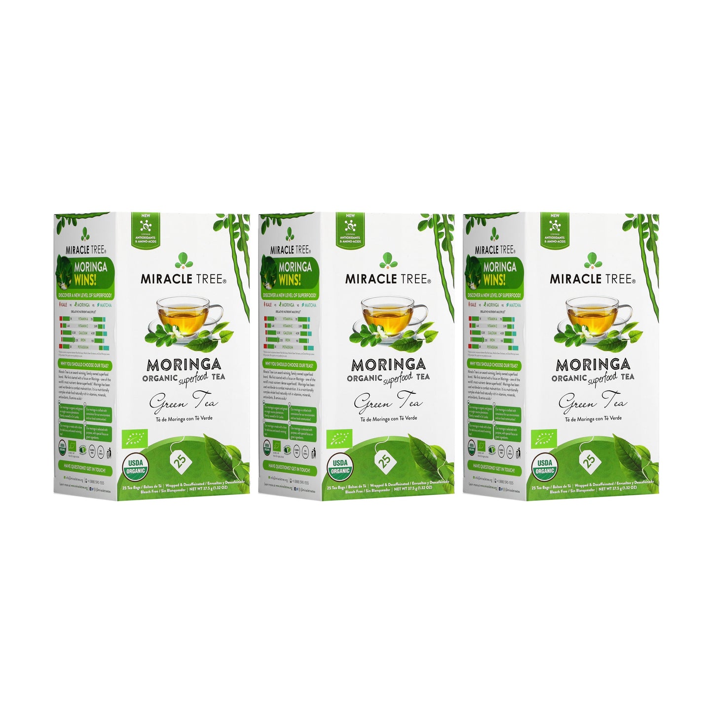 Organic Moringa Green Tea - Premium Herbal Blend