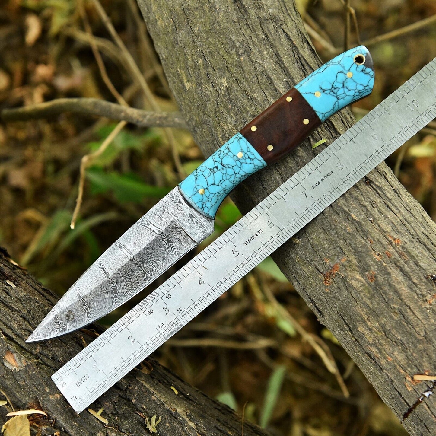 Handcrafted 5-Inch Damascus Steel Hunting Knife – Precision & Style - Korvel