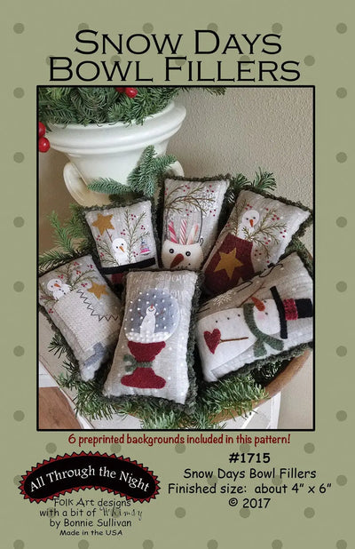 Rellenos de Tazón para Días de Nieve - Patrones de Costura para Decoración del Hogar