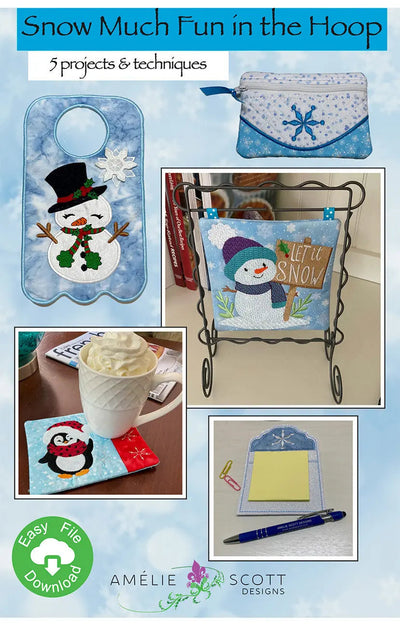Snow Much Fun In the Hoop Embroidery Pattern