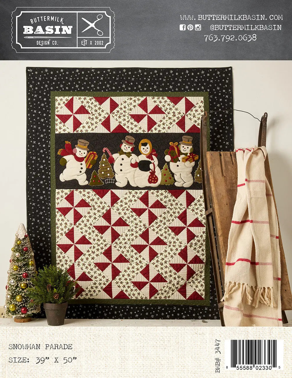 Snowman Parade Quilt - Cozy Winter Decor