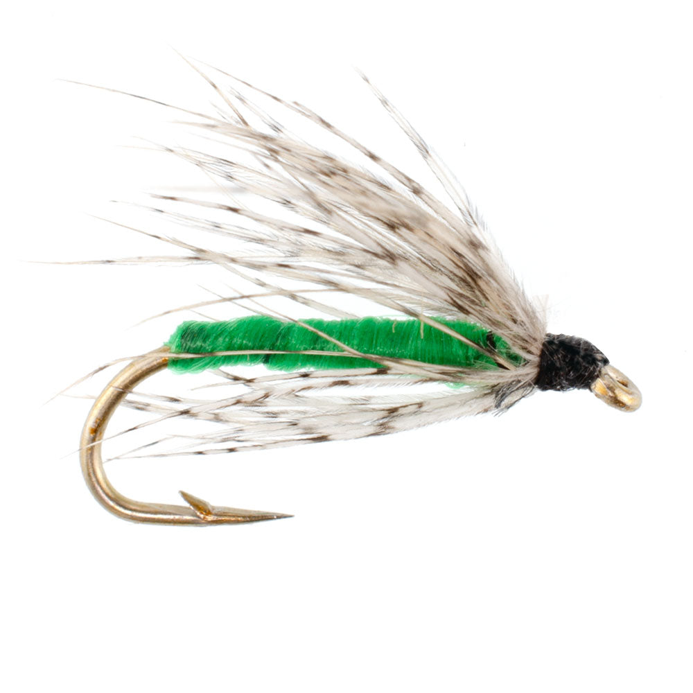 Premium Partridge and Green Soft Hackle Wet Flies - 6 Pack, Size 12 - Korvel