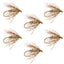 Premium Soft Hackle March Brown Partridge Wet Flies - Set of 6, Size 14 - Korvel