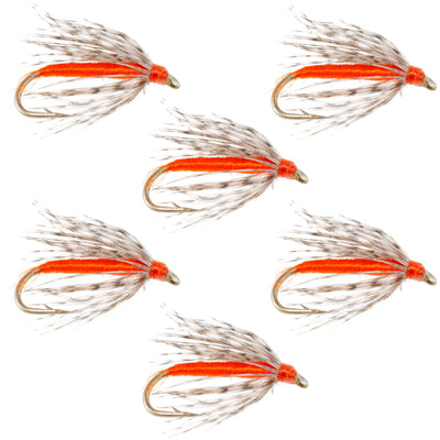 Premium Partridge and Orange Soft Hackle Wet Flies - Set of 6, Size 16 - Korvel