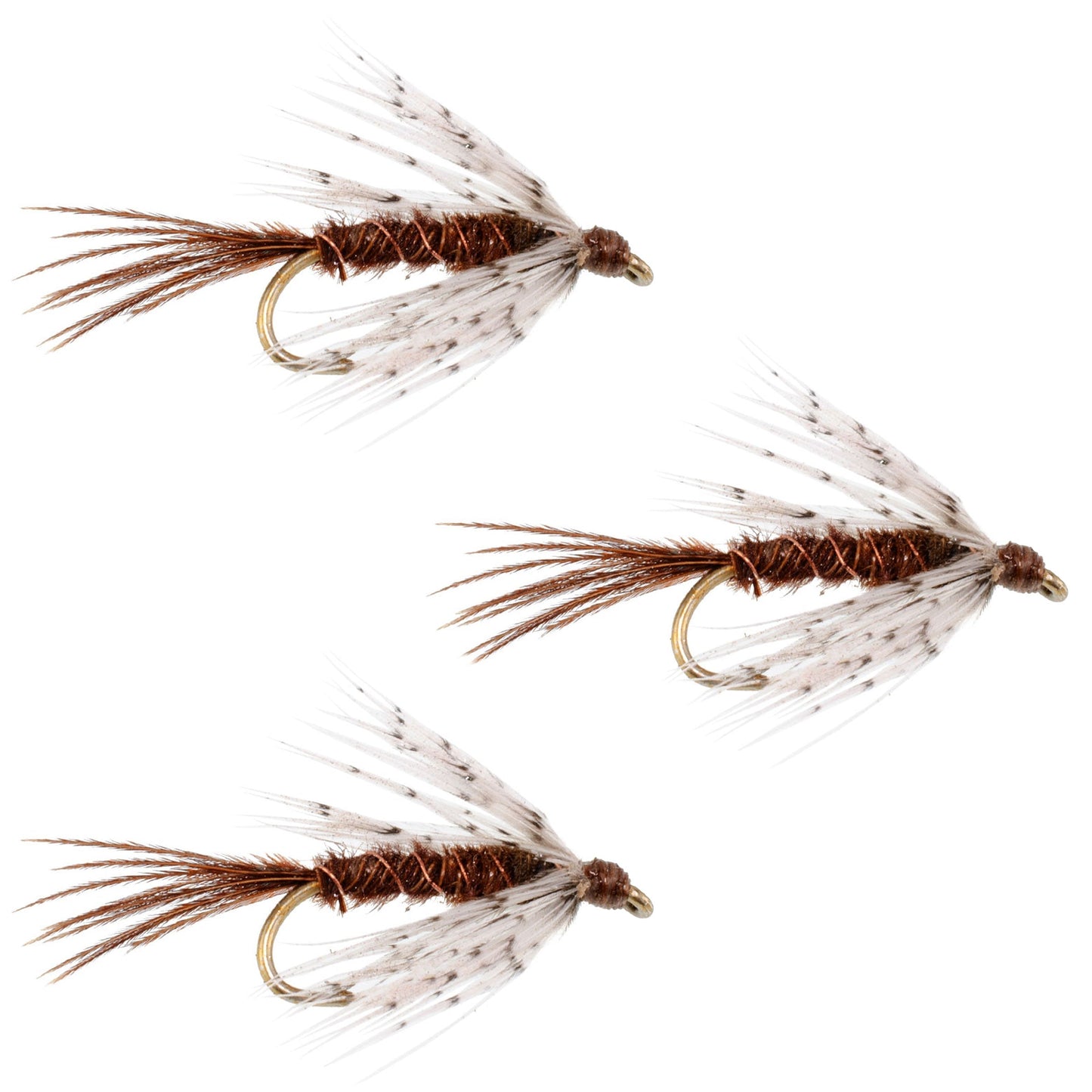 Trout Fishing Essentials: 3-Pack Soft Hackle Wet Flies - Size 14 - Korvel