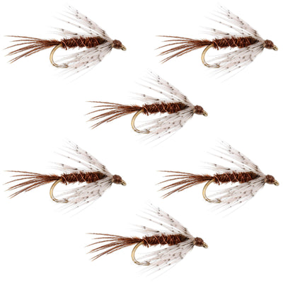 Premium Soft Hackle Partridge & Pheasant Tail Wet Flies - Size 16 (Set of 6) - Korvel