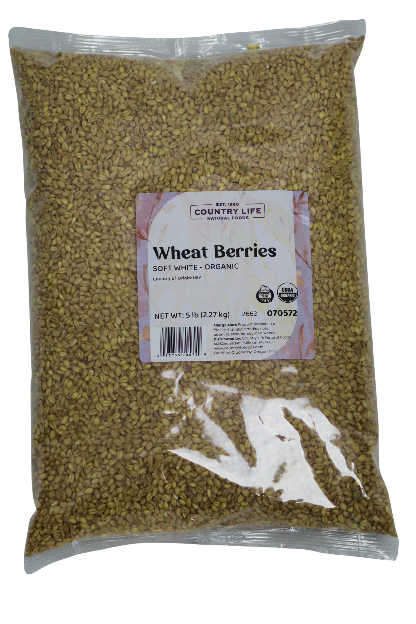 Organic Soft White Wheat Berries - Premium Quality