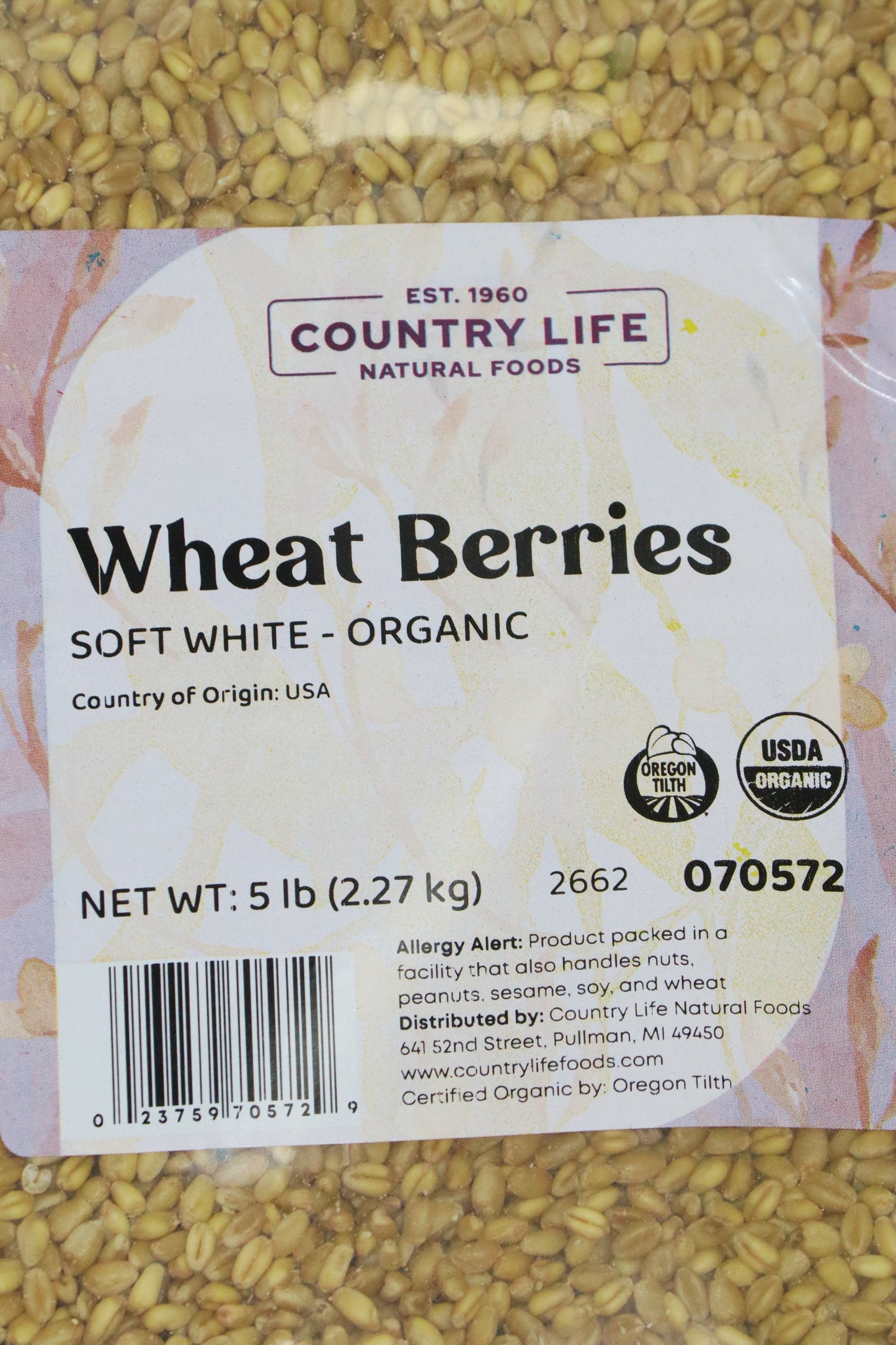 Organic Soft White Wheat Berries - Premium Quality
