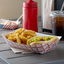 Eco-Friendly Red and White Checkered Disposable Food Trays - 100 pcs