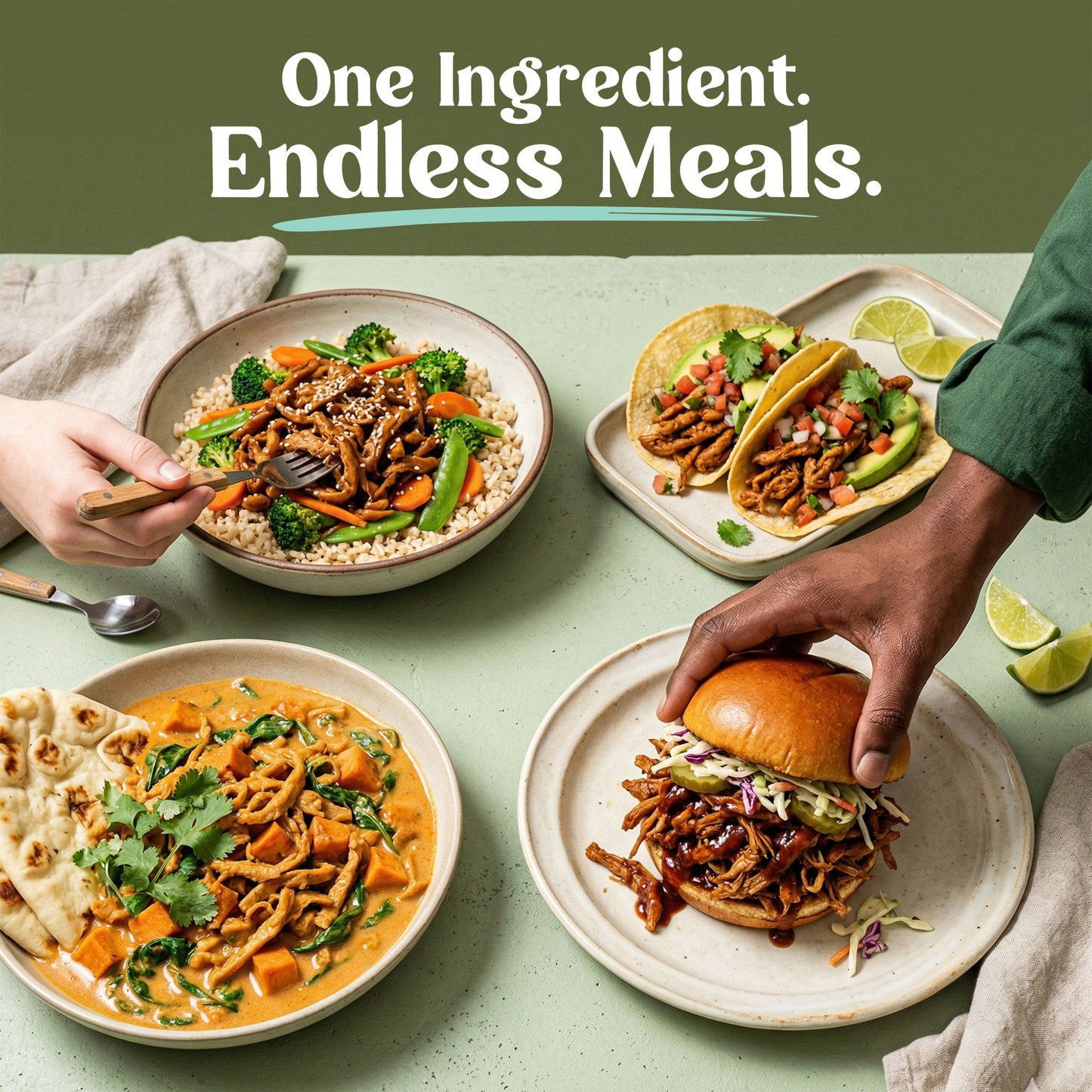 Non-GMO Soy Curls - Versatile Meat Alternative