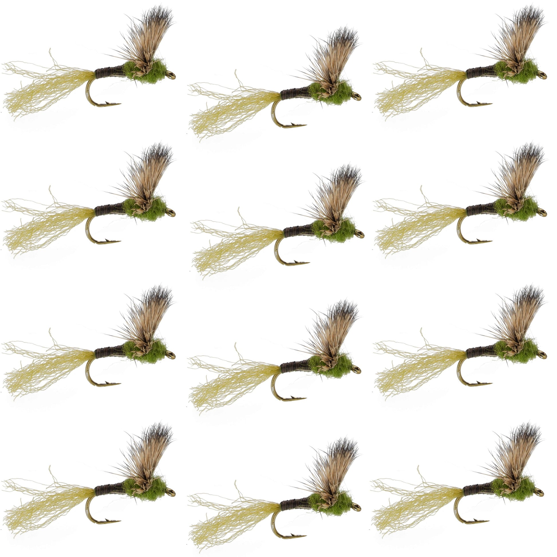 Sparkle Dun Baetis Mayfly - 12 Size 14 Flies for Trout Fishing - Korvel
