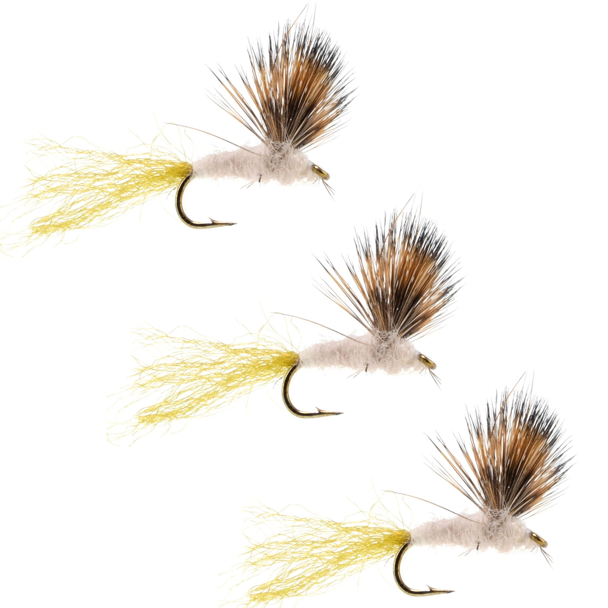 3 Pack Sparkle Dun PMD Mayfly Imitation Flies - Size 16 - Korvel