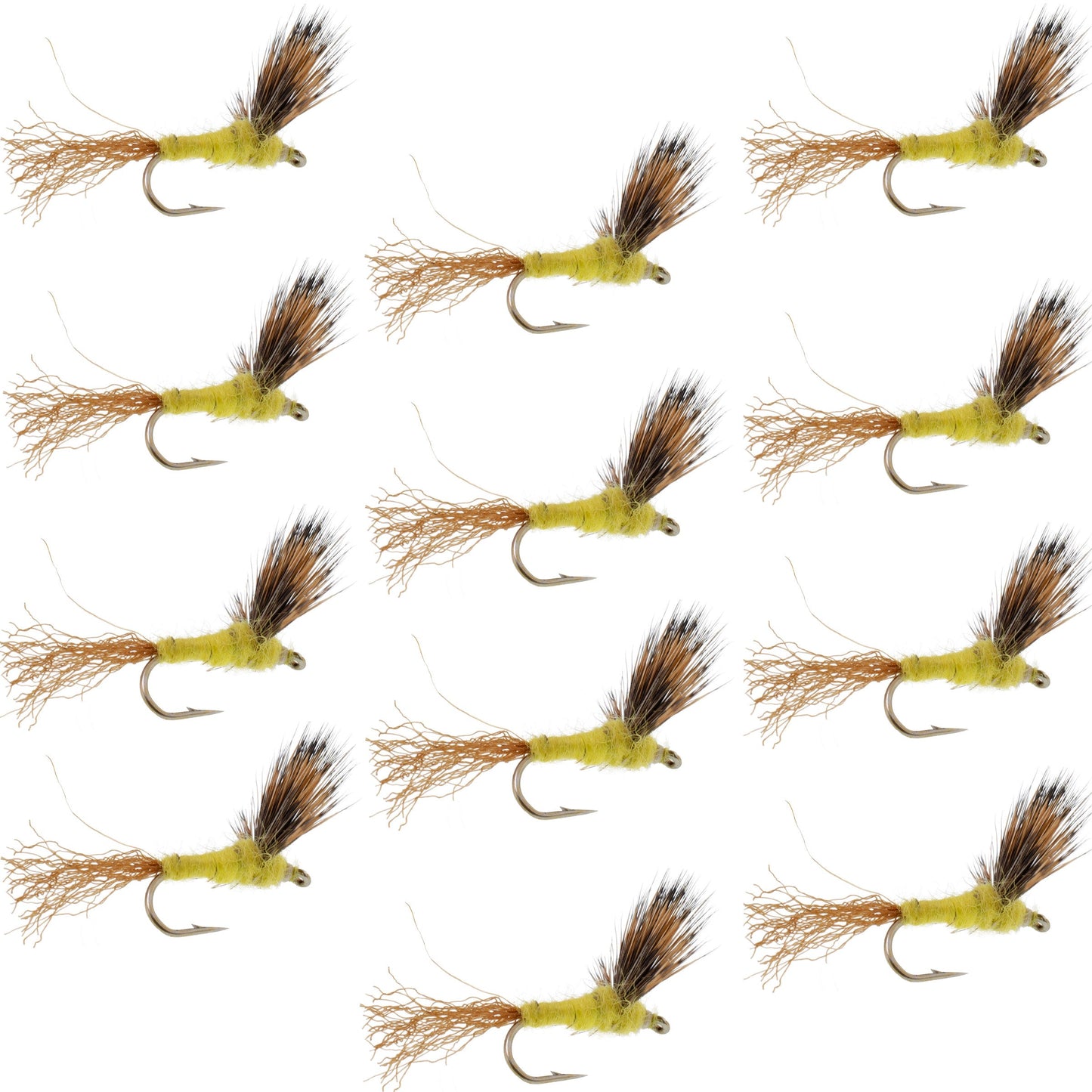 Sparkle Dun PMD Yellow Body Mayfly - 12 Pack, Size 16