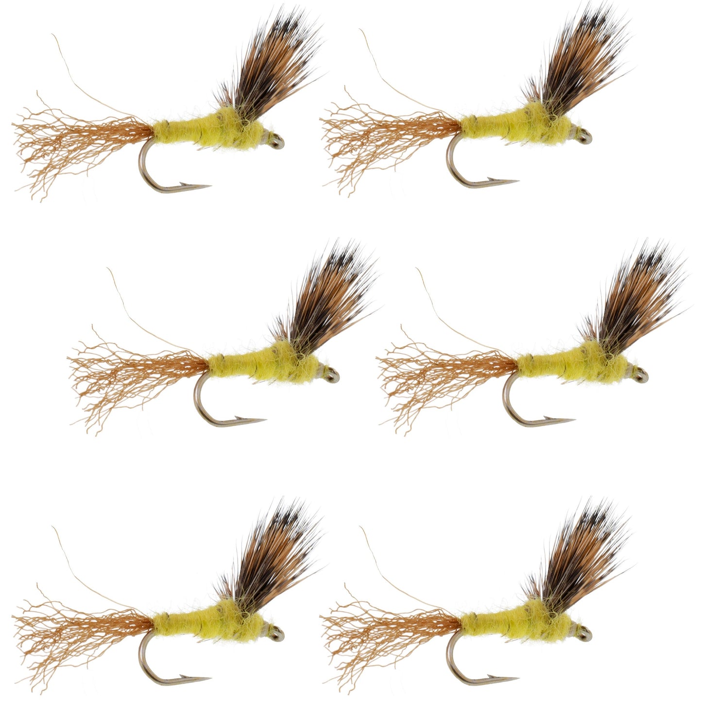 Moscas de Mayfly Sparkle Dun Pale Morning Dun - Tamaño 14 (Paquete de 6)