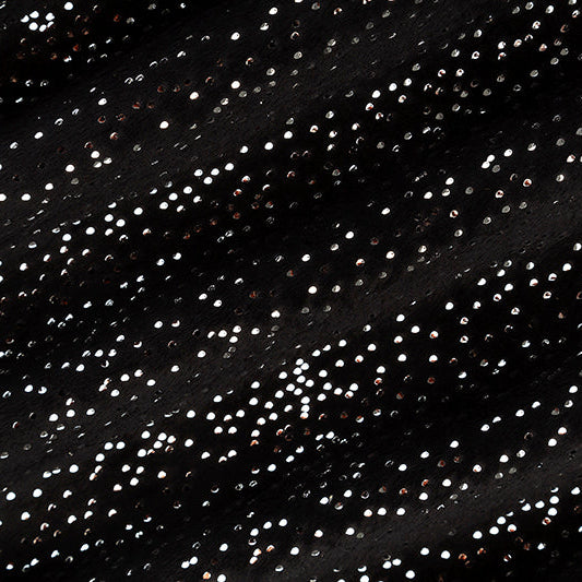 Tela Sparkle Cuddle Glitter Negro/Plata - 58"/60" por yarda