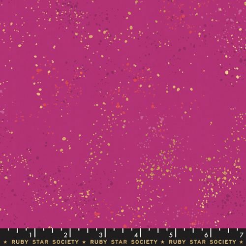 Tela de algodón metálica moteada en color berry - 43"/44" por yarda