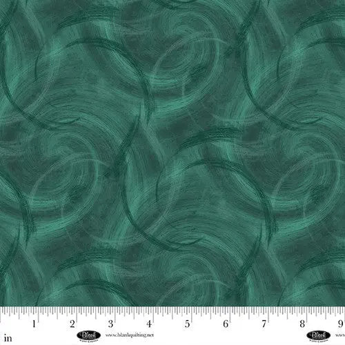 Tela de respaldo ancha de algodón verde Spin Flannel 108" de Satin Moon Designs
