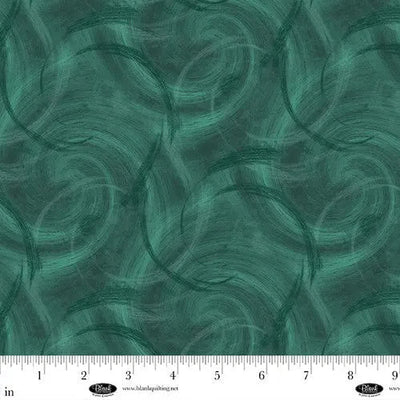 Spin Flannel 108" Satin Moon Designs Green Cotton Wideback Fabric