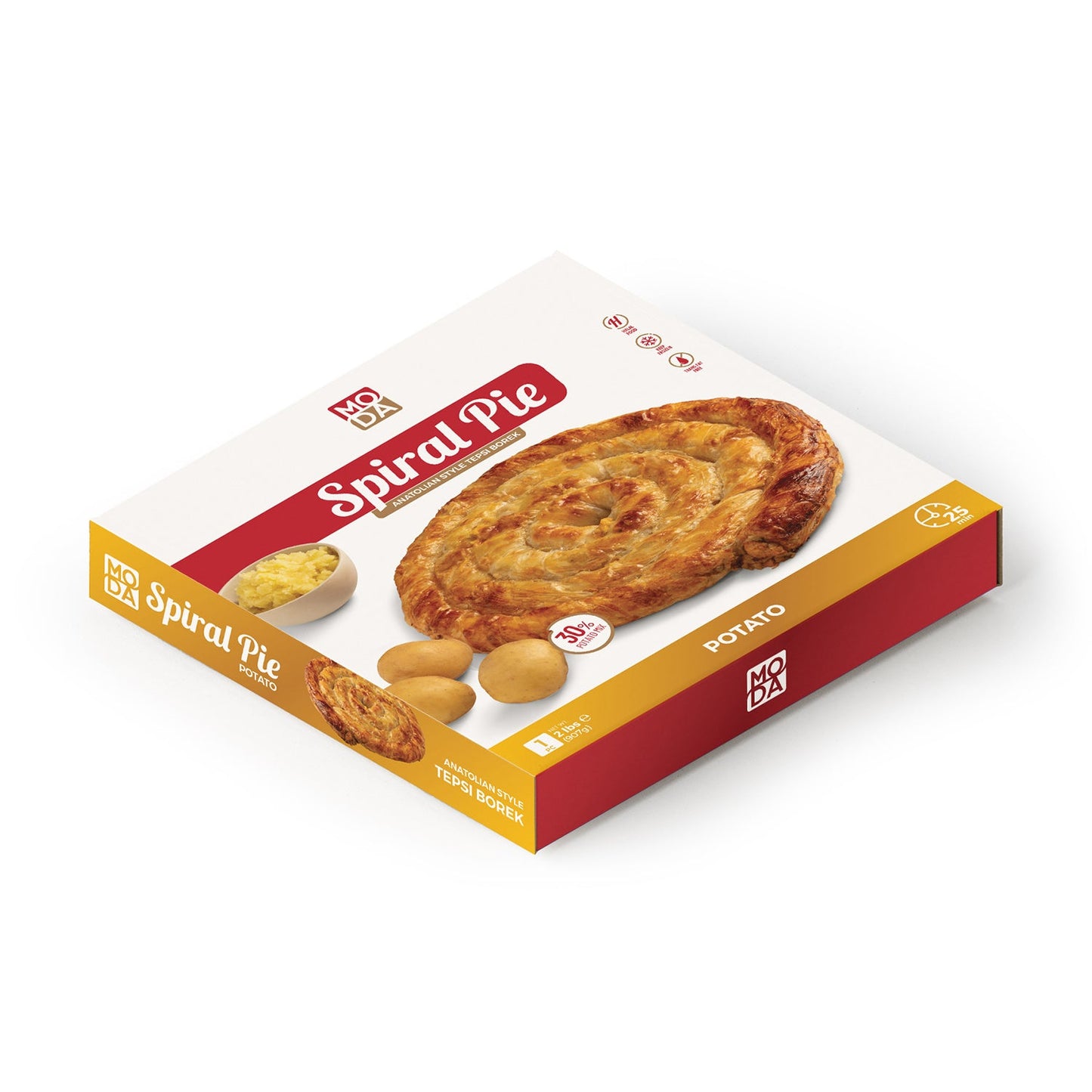 Pastel espiral de papas Moda – 800 g (28 oz)